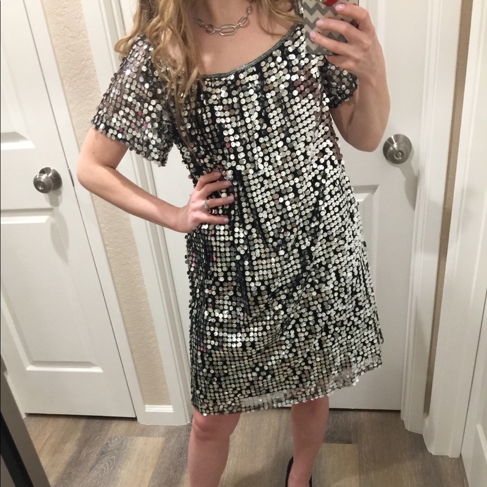 Xhilaration Slouchy Sparkle Sequin Dress Size XS